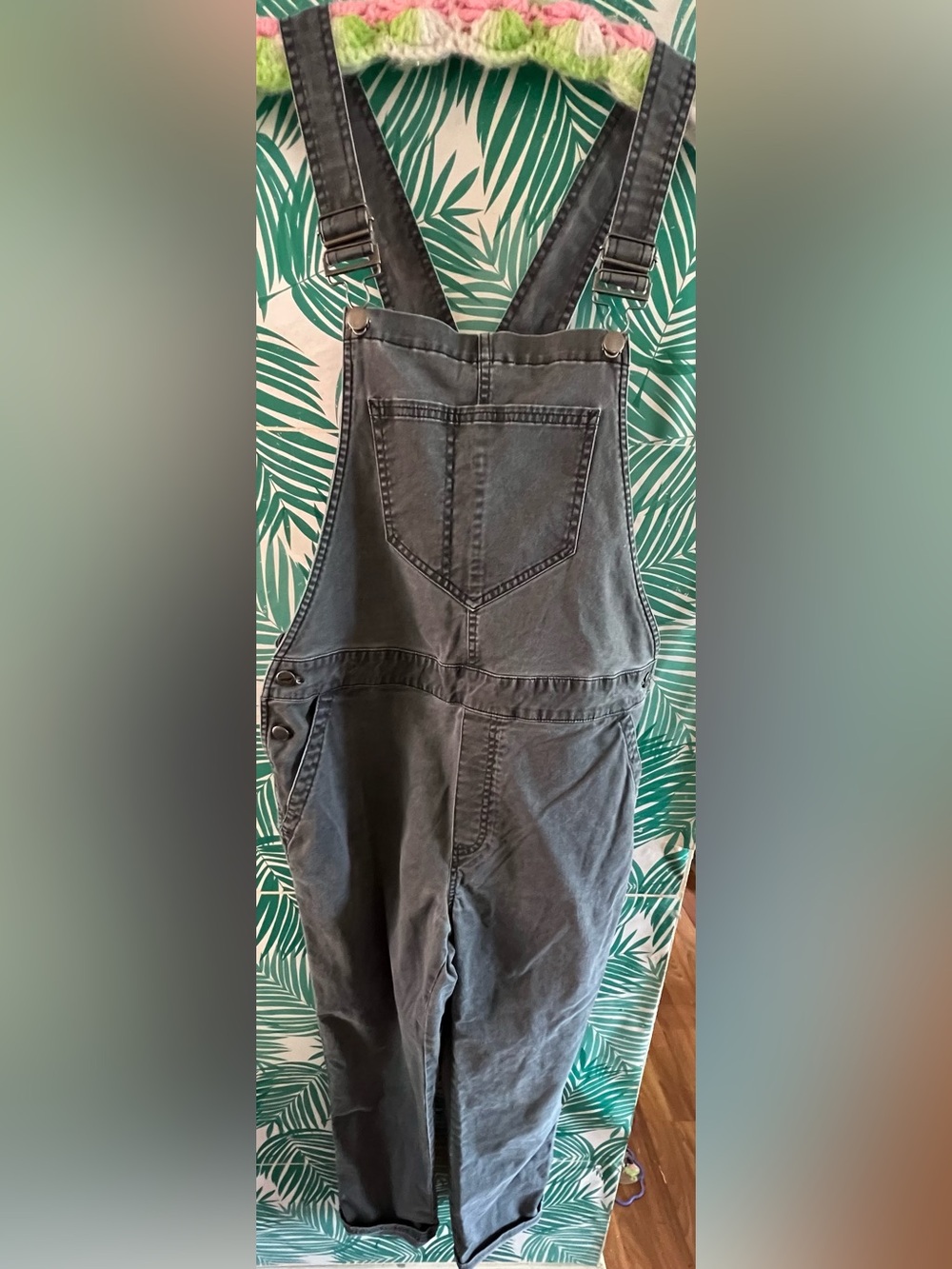 Toad&Co Huron Overalls in the washed black Soot Sz M Organic Cotton